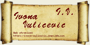 Ivona Vulićević vizit kartica